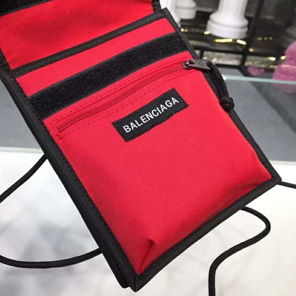 Balenciaga Explorer Pouch Strap for Men in Red