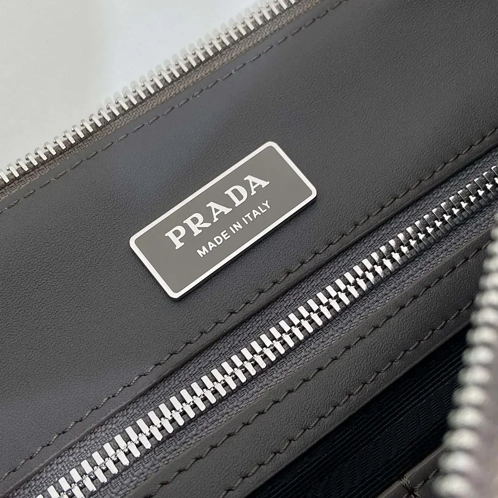Prada Medium Leather Shoulder Bag for Unisex in Gray Prada Medium Leather Shoulder Bag for Unisex in Gray