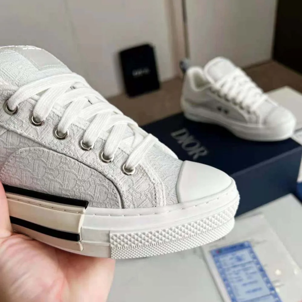 Dior B23 Skater Sneaker Cream Dior Oblique Jacquard for Men