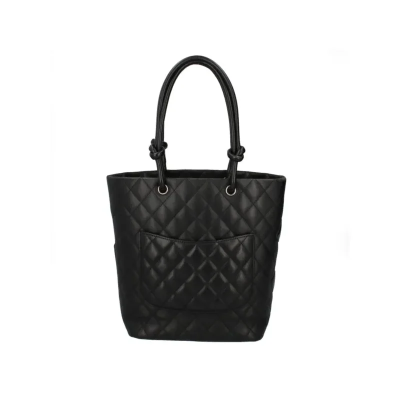 Chanel Cambon Ligne Medium Tote Bag in Black Silver Hardware Chanel Cambon Ligne Medium Tote Bag in Black Silver Hardware