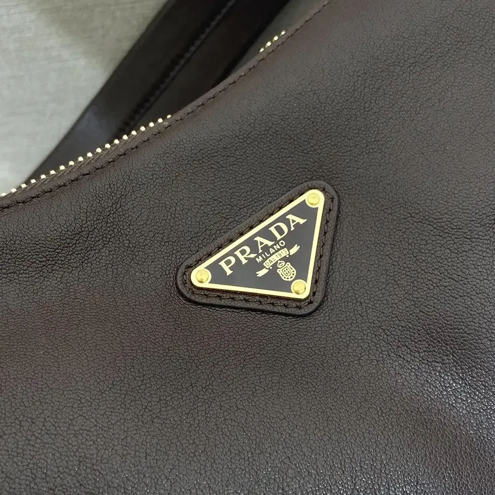 Prada Explore Large Nappa Leather Bag for Women in Dark Brown