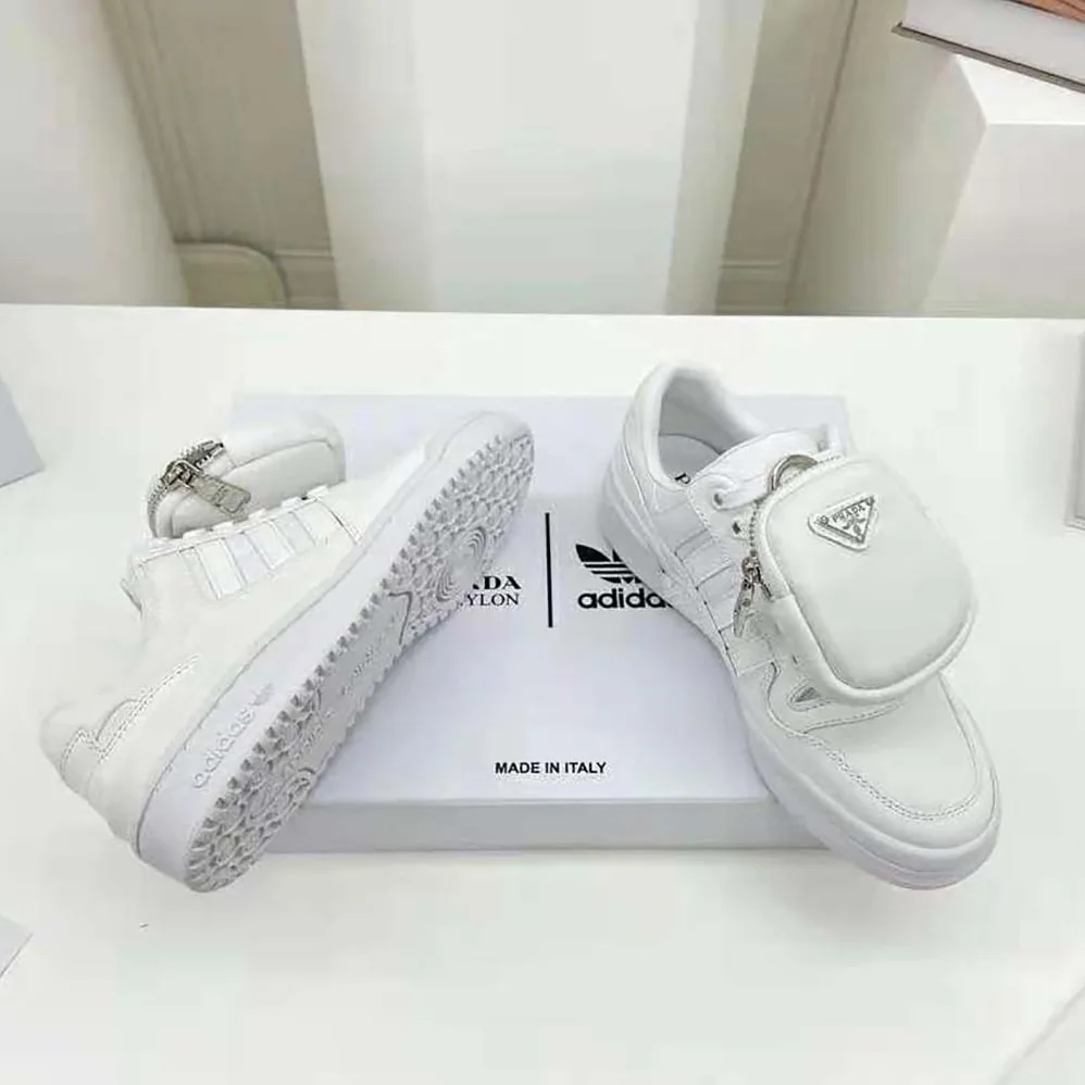 Prada Adidas for Prada Re-Nylon Forum Sneakers for Women in White Prada Adidas for Prada Re-Nylon Forum Sneakers for Women in White
