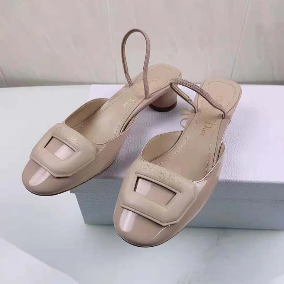 Dior Day Slingback Pump Nude Patent Calfskin for Women Dior Day Slingback Pump Nude Patent Calfskin for Women