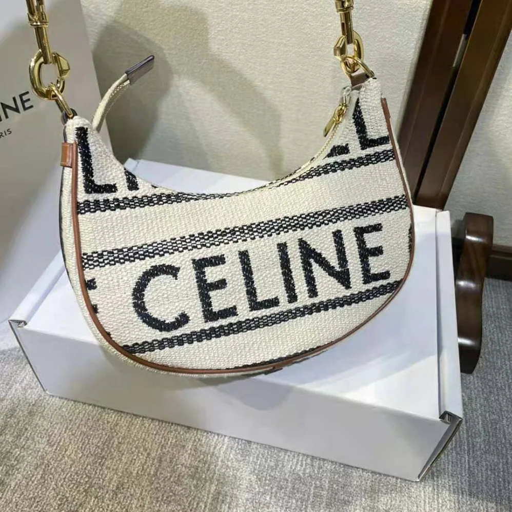 Celine Medium Ava Strap Bag in Textile with Celine All for Women in Over and Calfskin