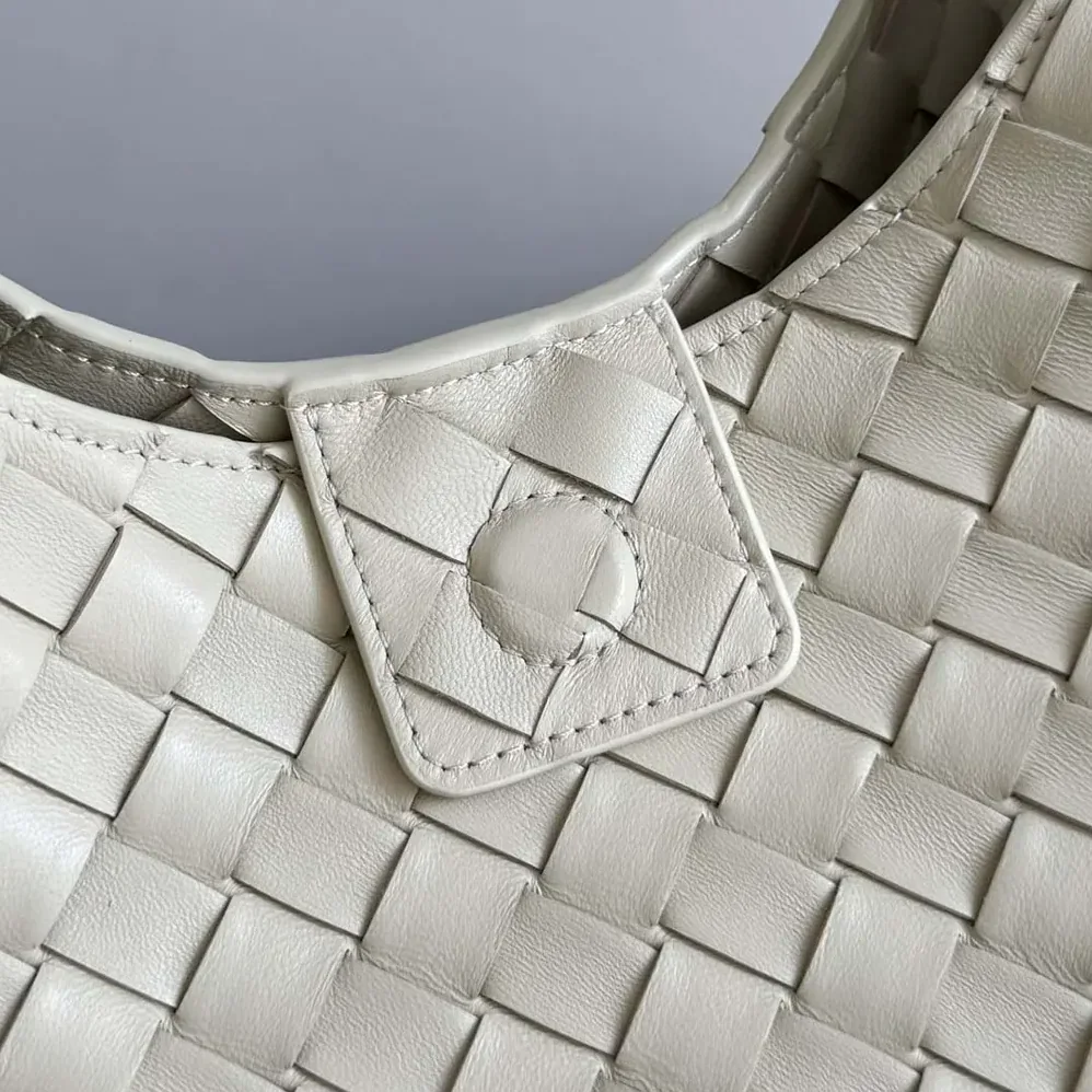 Bottega Veneta Medium Campana for Women in White Bottega Veneta Medium Campana for Women in White