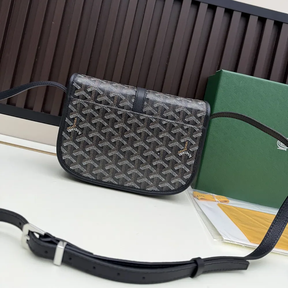 Goyard Belvedere Mm Bag for Unisex in Black Goyard Belvedere Mm Bag for Unisex in Black