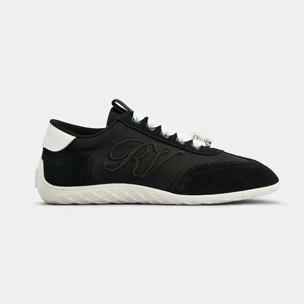 Roger Vivier Viv Low Sneakers in Suede for Women in Black