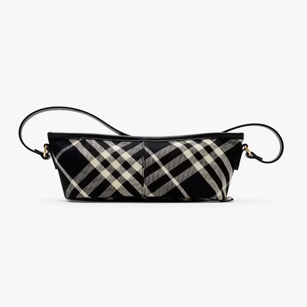 Burberry Check Mini Bag for Women in Black Burberry Check Mini Bag for Women in Black
