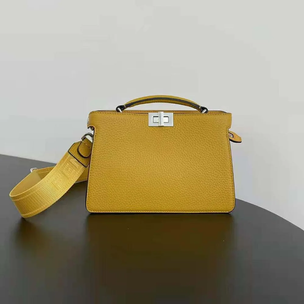 Fendi Peekaboo ISeeU XCross Orange Leather Bag for Men Fendi Peekaboo ISeeU XCross Orange Leather Bag for Men
