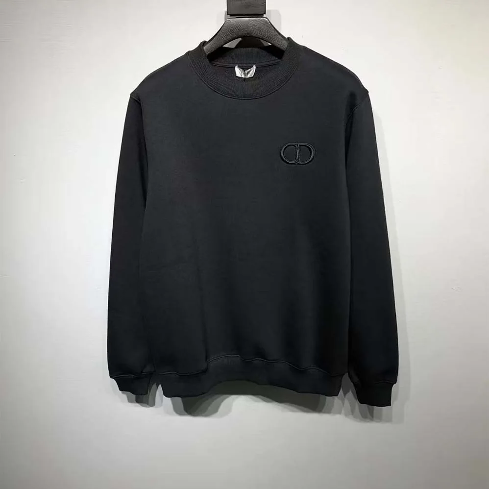 Dior CD Icon Sweatshirt Black Cotton Fleece for Men
