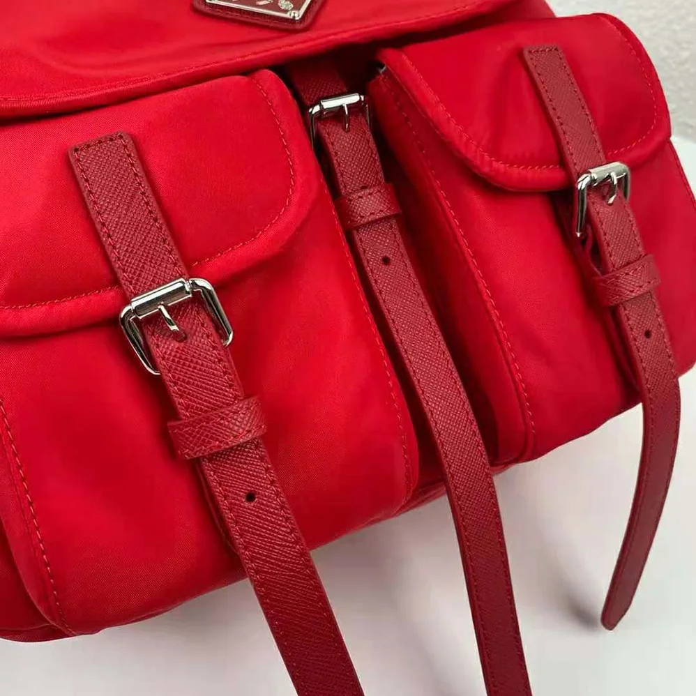 Prada Nylon Shoulder Bag for Women in Red