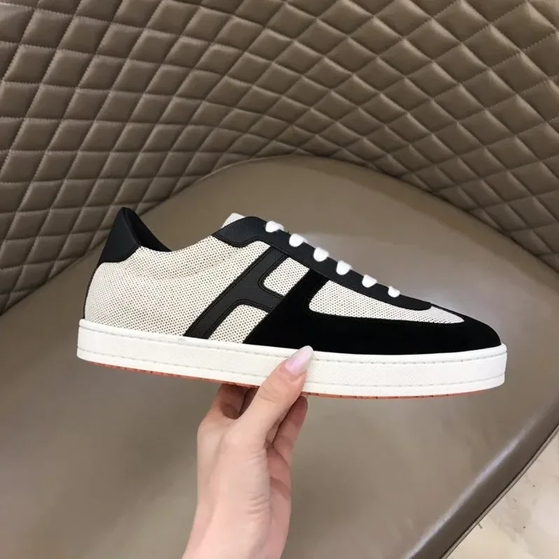 Hermes Boomerang Sneaker Beige in Black Hermes Boomerang Sneaker Beige in Black