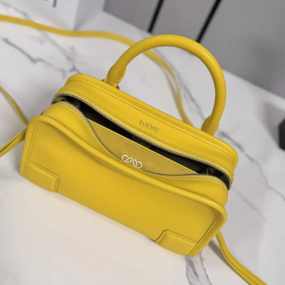 Loewe Mini Amazona 180 Bag in Soft Calfskin for Women in Daisy Yellow
