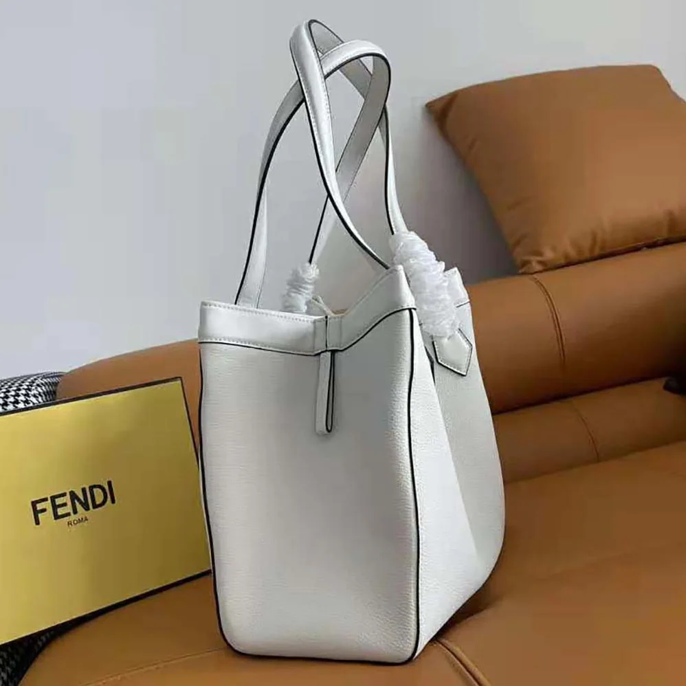Fendi Origami Medium White Leather Bag That Can be Transformed for Women Fendi Origami Medium White Leather Bag That Can be Transformed for Women
