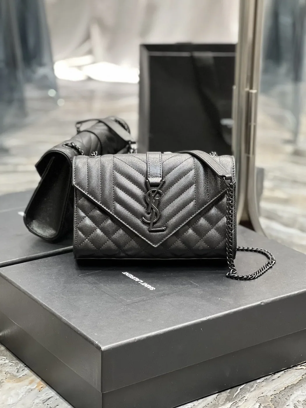 Saint Laurent Small Bag Black In Mix Matelasse in YSL Saint Laurent Small Bag Black In Mix Matelasse in YSL