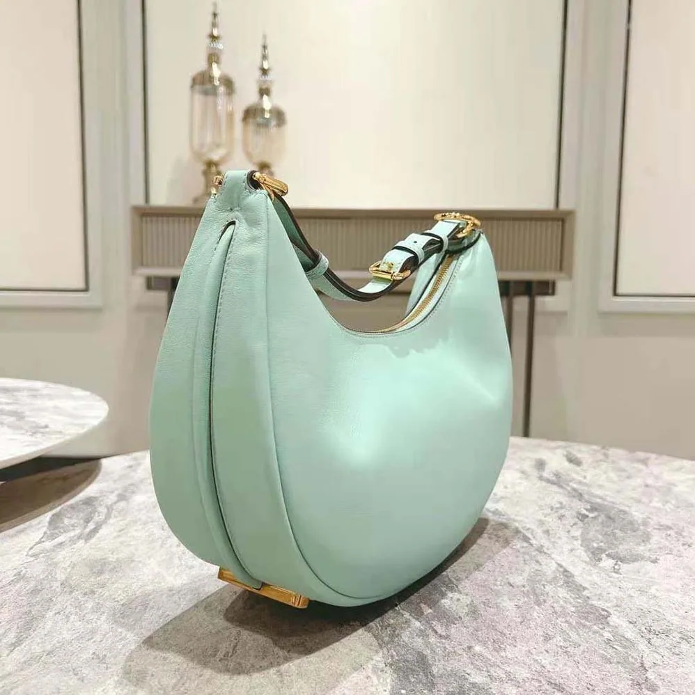 Fendi Fendigraphy Small Mint Green Leather Bag for Women