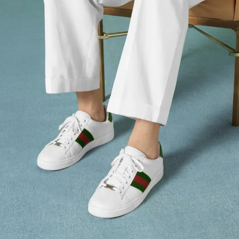 Gucci Ace Sneaker With Web White Gucci Ace Sneaker With Web White