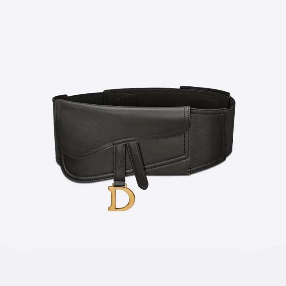 Dior Saddle Belt Black Smooth Calfskin 13.5 CM for Women Dior Saddle Belt Black Smooth Calfskin 13.5 CM for Women