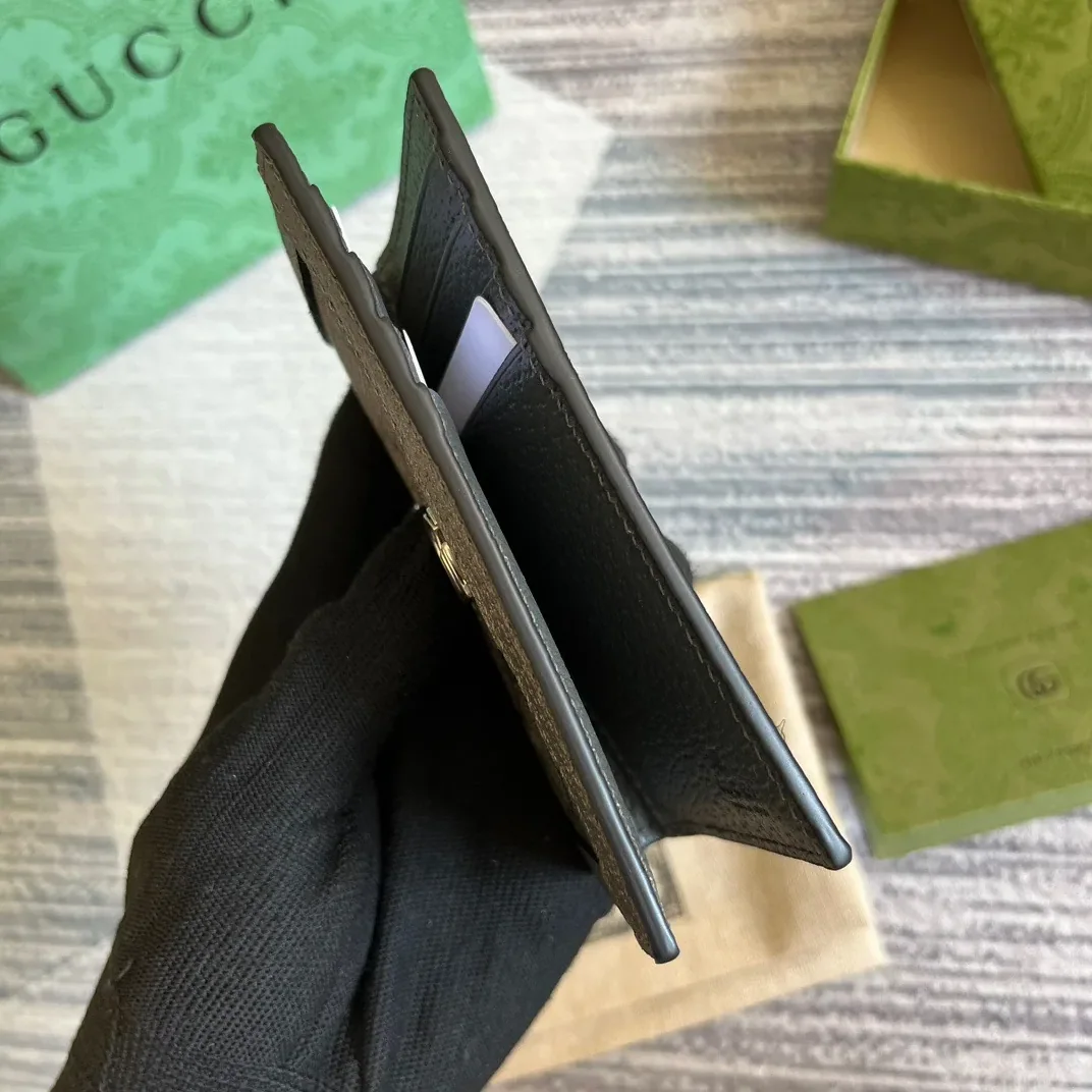 Gucci Ophidia Card Case Supreme Canvas Grey / Gucci Ophidia Card Case Supreme Canvas Grey /