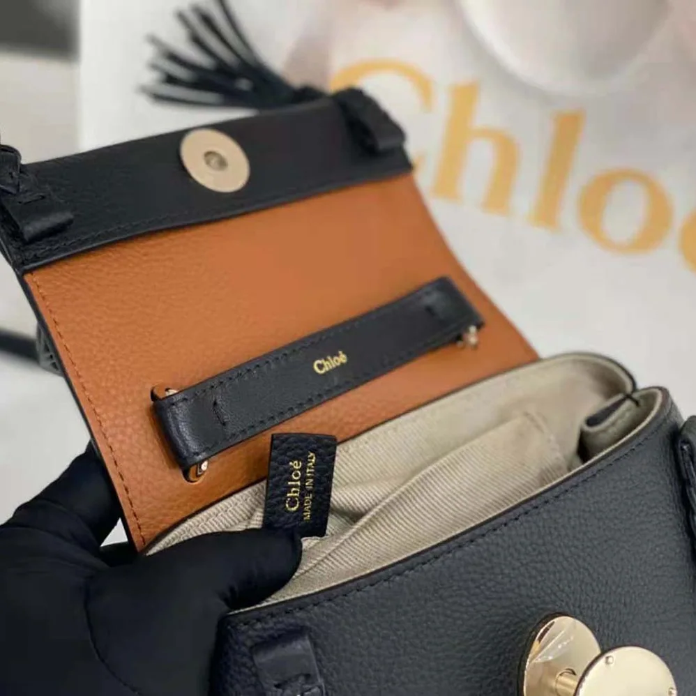 Chloe Penelope Mini Soft Shoulder Bag for Women in Black
