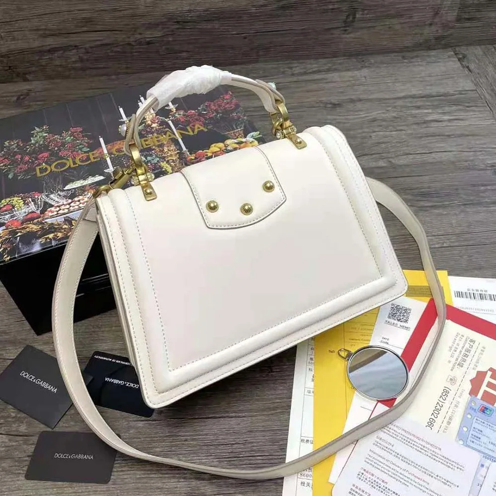 Dolce Gabbana D&G Amore Bag in Calfskin Leather for Women in White Dolce Gabbana D&G Amore Bag in Calfskin Leather for Women in White