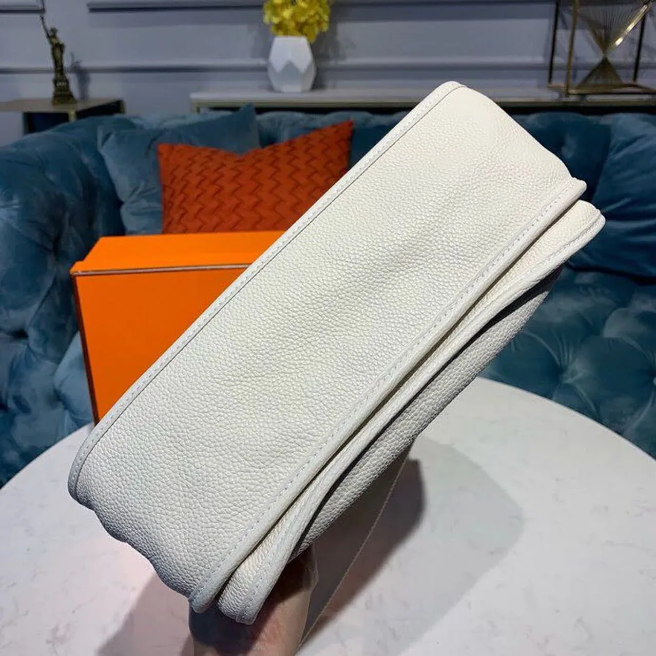 Hermes Evelyne III GM Bag White / Hermes Evelyne III GM Bag White /
