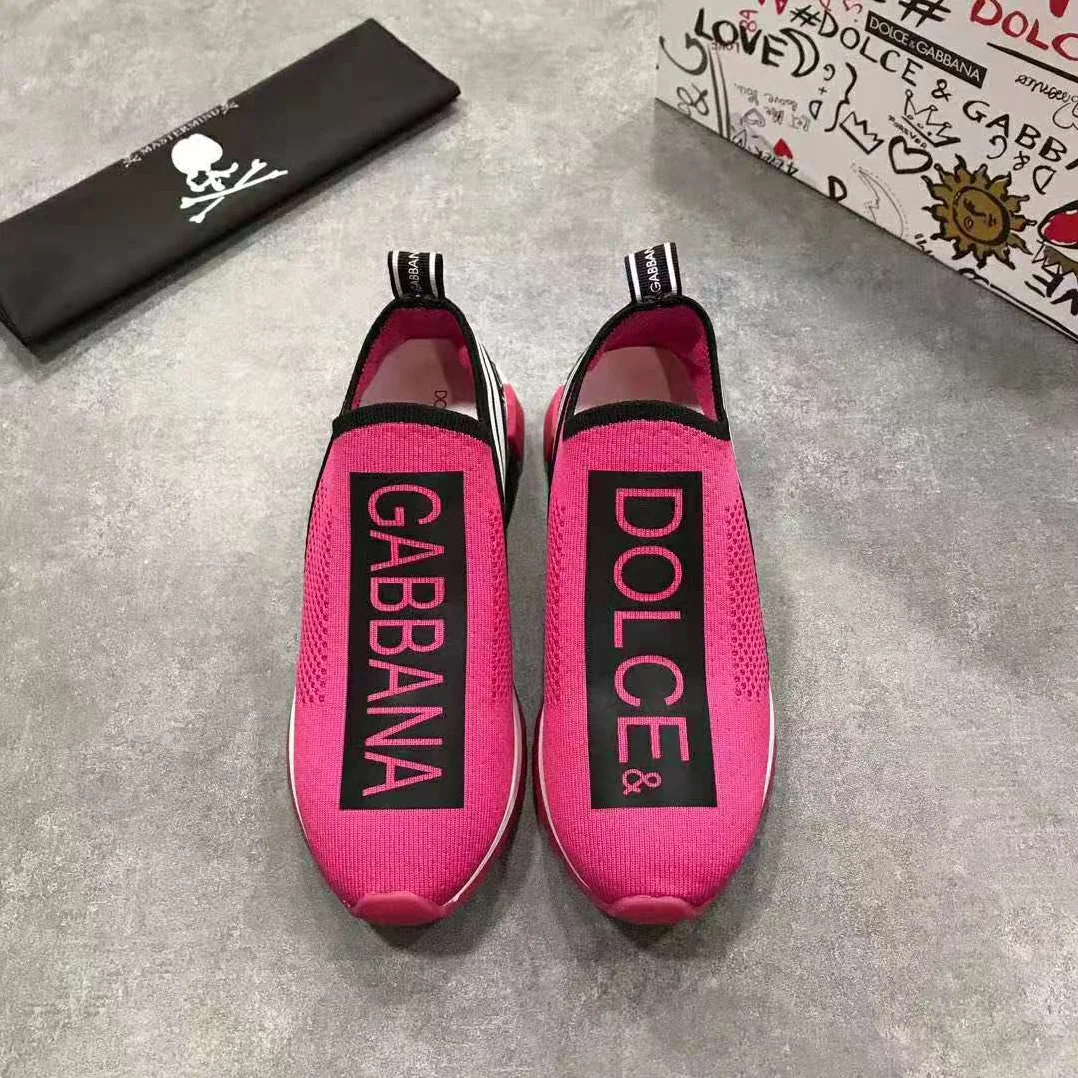 Dolce Gabbana D&G Branded Sorrento Sneakers for Women in Rose Dolce Gabbana D&G Branded Sorrento Sneakers for Women in Rose
