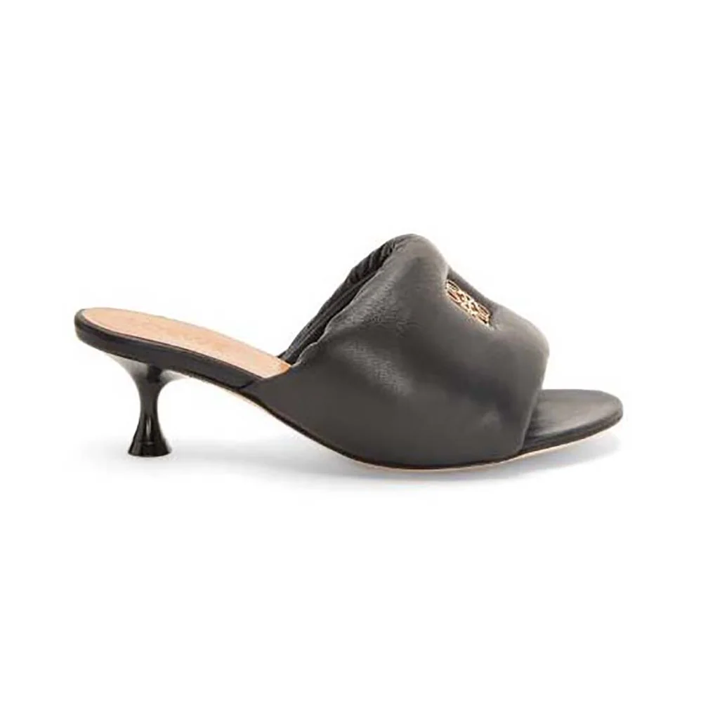 Loewe Anagram Padded Mule in Lambskin for Women in Black Loewe Anagram Padded Mule in Lambskin for Women in Black