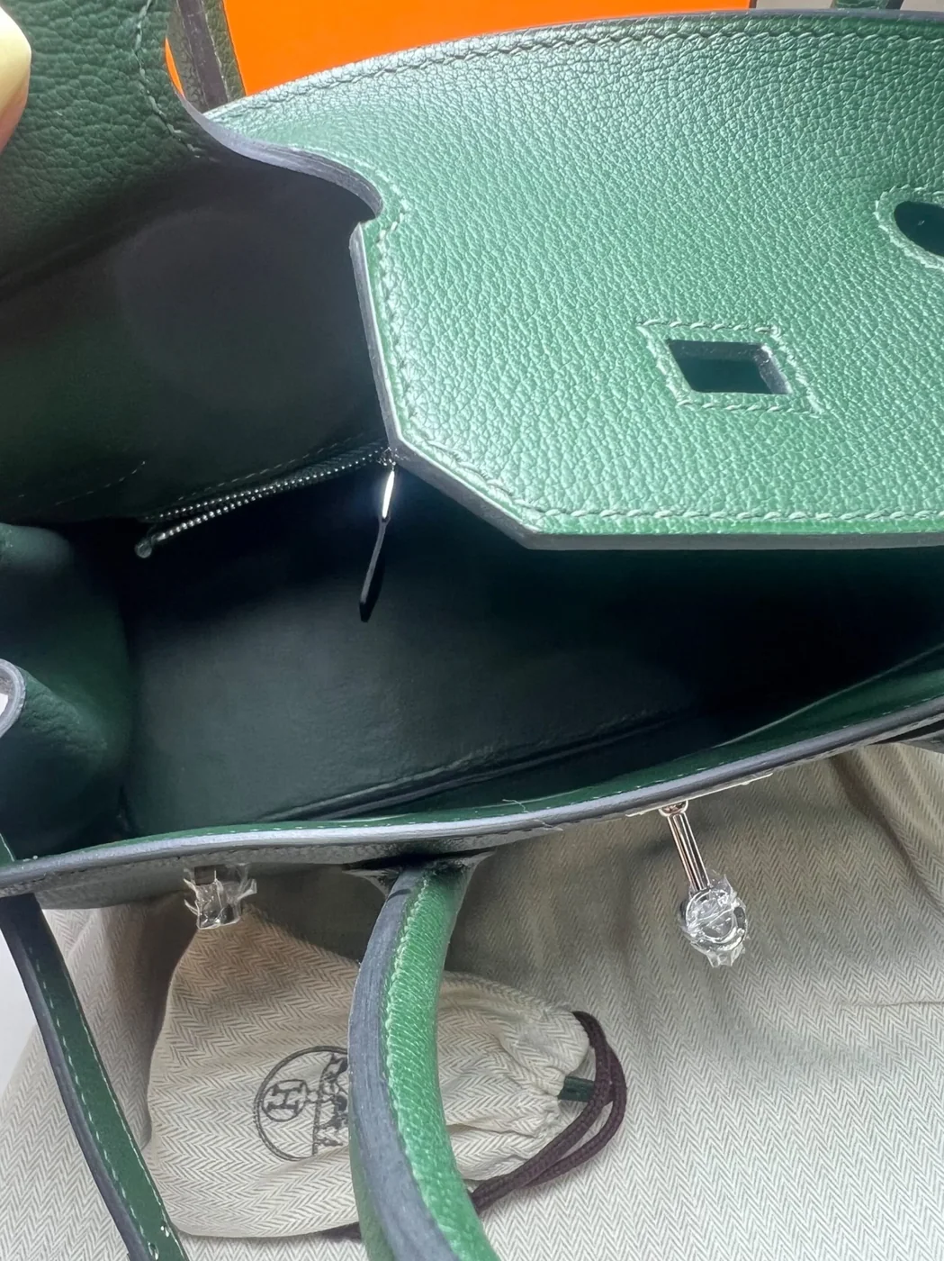 Hermes Birkin 30 Top Handle Bag in Togo Etoupe Silver Hardware