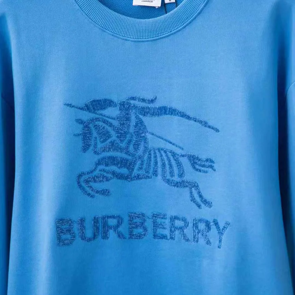 Burberry EKD Cotton Sweatshirt for Men in Blue Burberry EKD Cotton Sweatshirt for Men in Blue
