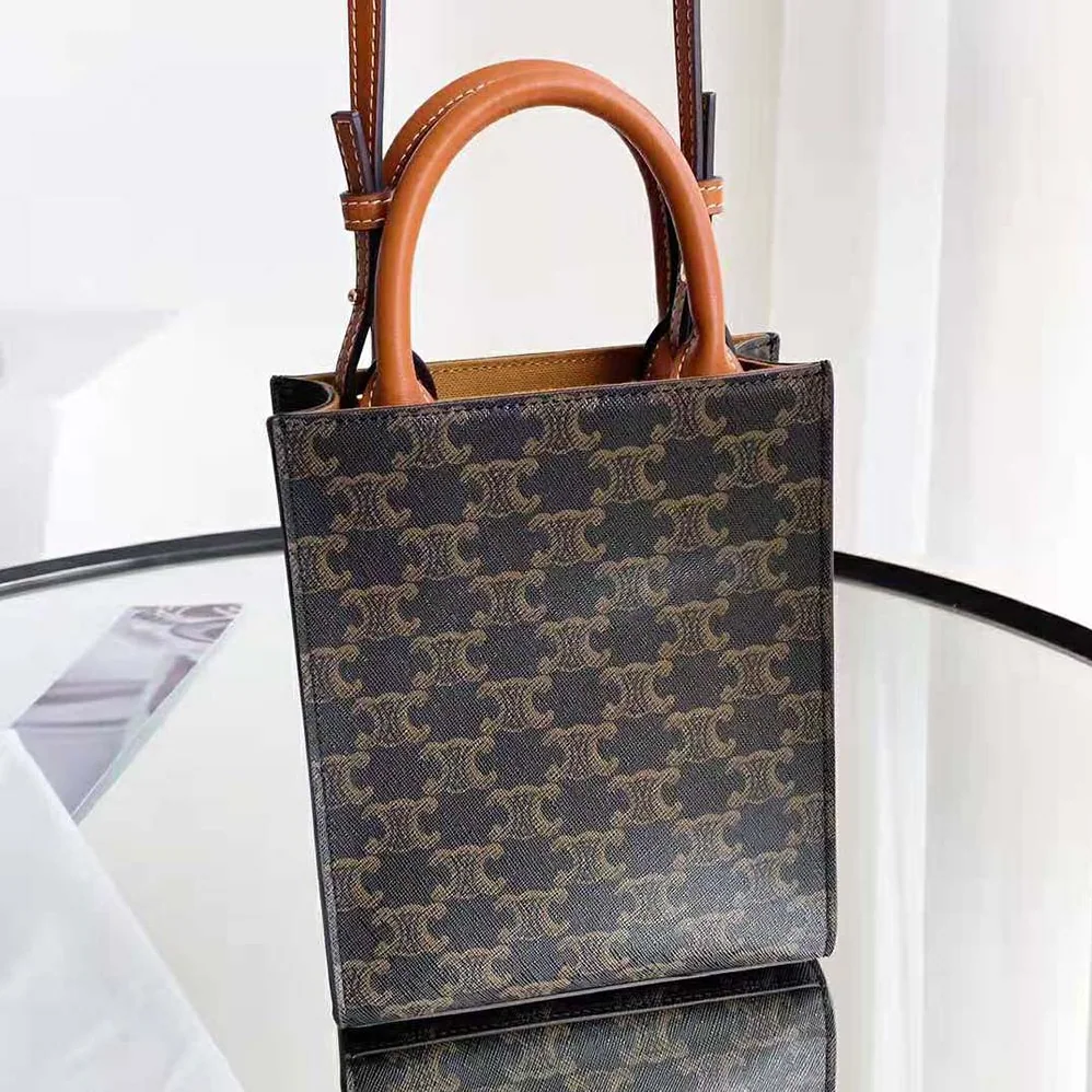 Celine Mini Vertical Cabas in Triomphe Canvas for Women
