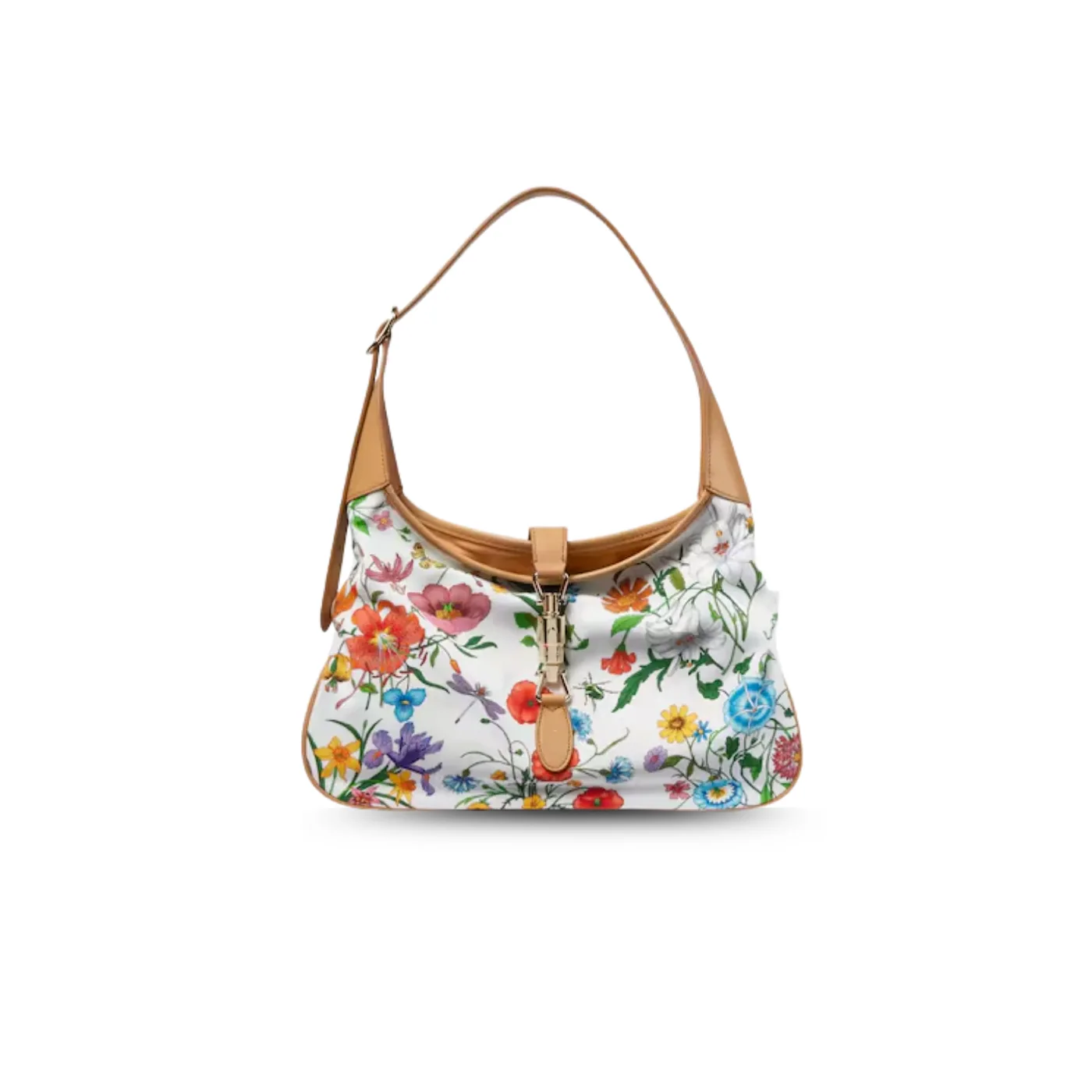 Gucci Jackie 1961 Medium Shoulder Bag in White/ Multicolor Gold Hardware Gucci Jackie 1961 Medium Shoulder Bag in White/ Multicolor Gold Hardware