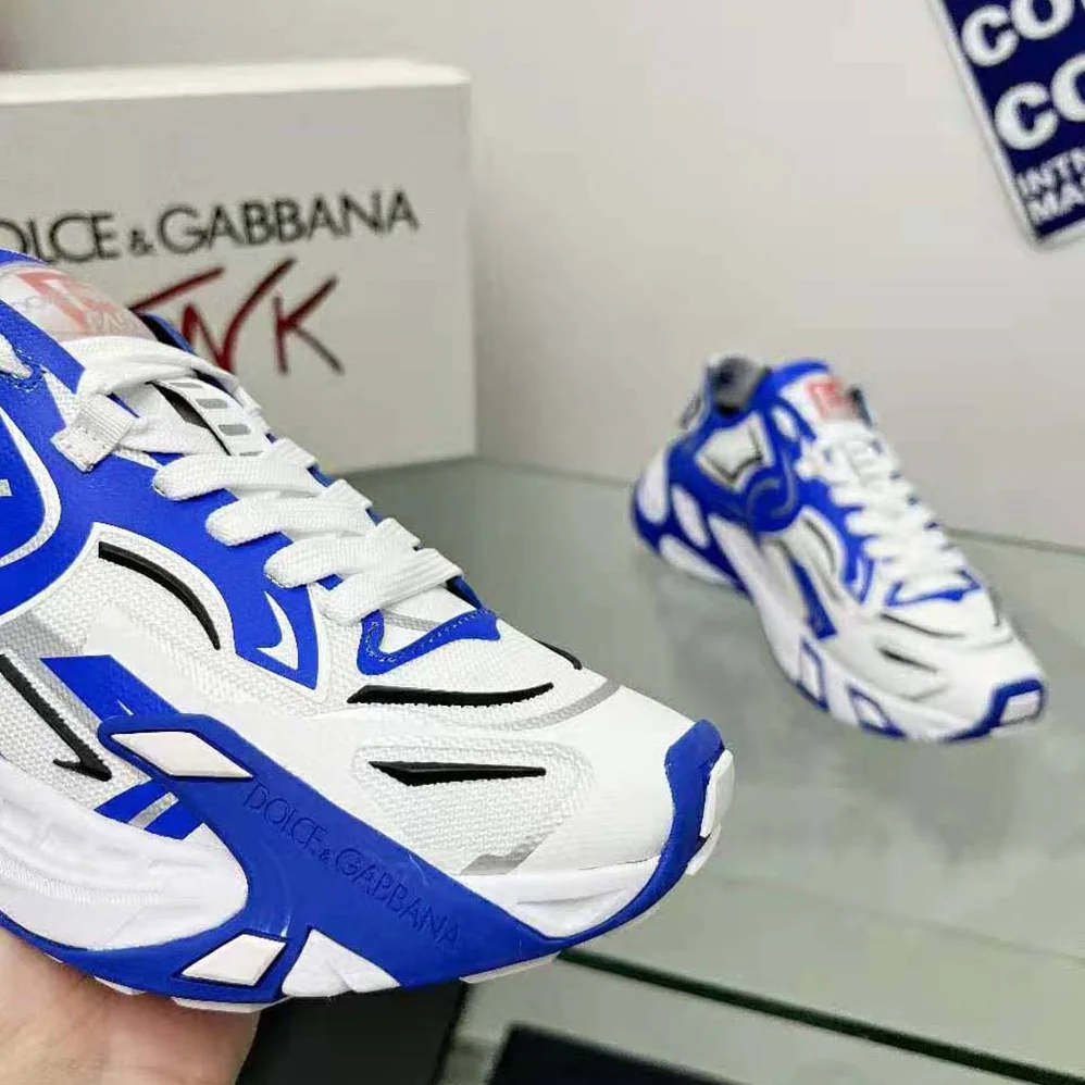 Dolce Gabbana D&G Mesh Fast Sneakers for Men in Blue Dolce Gabbana D&G Mesh Fast Sneakers for Men in Blue