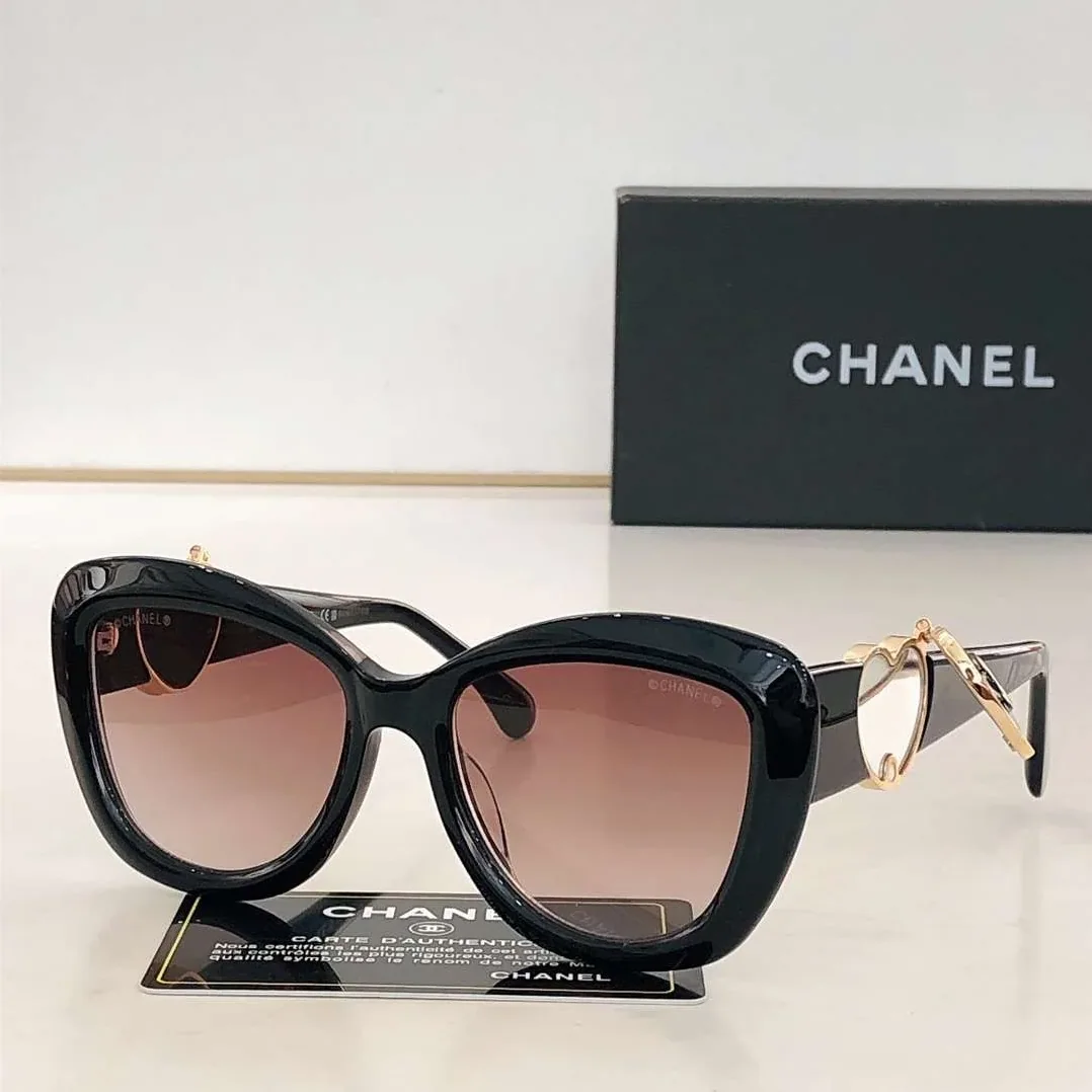 Chanel Plastic Sunglasses Black Chanel Plastic Sunglasses Black
