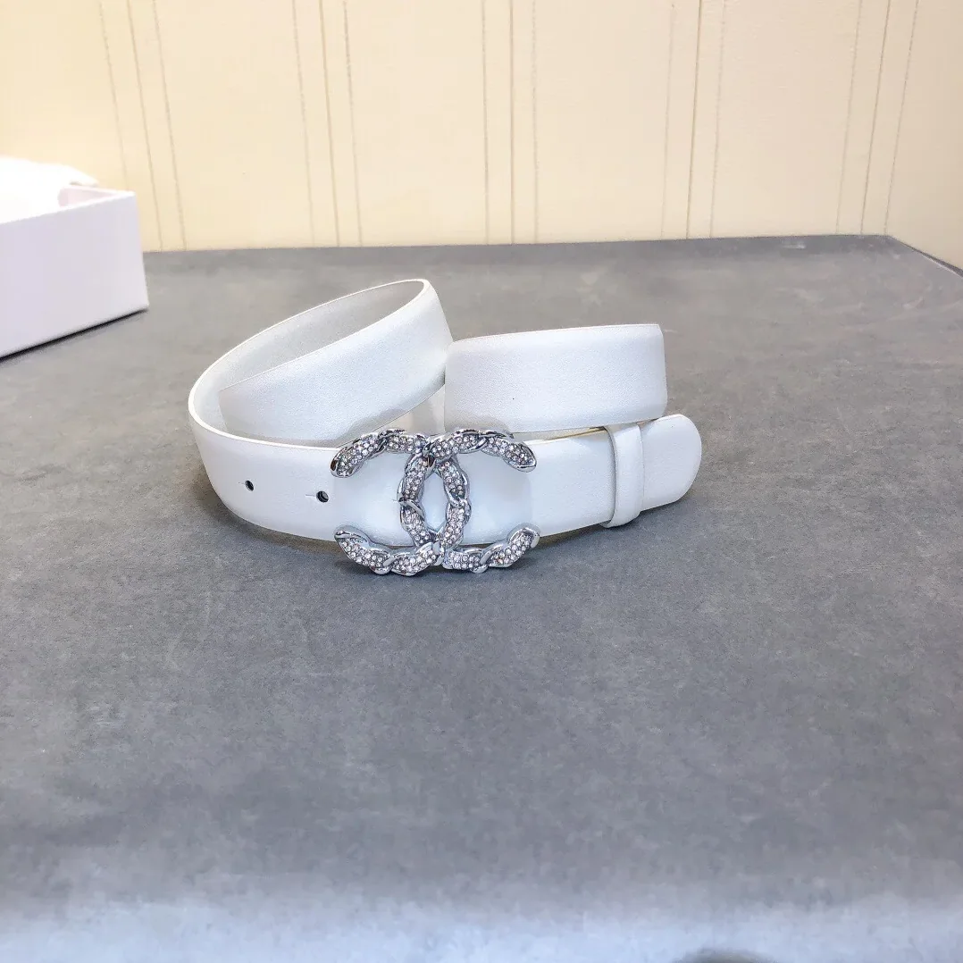 Chanel Belt With Double C Buckle White for Women