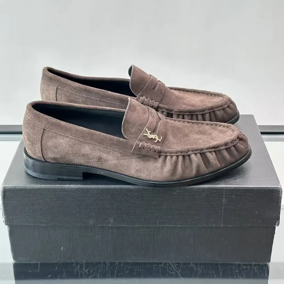 Saint Laurent YSL Le Loafer Supple in Suede for Unisex