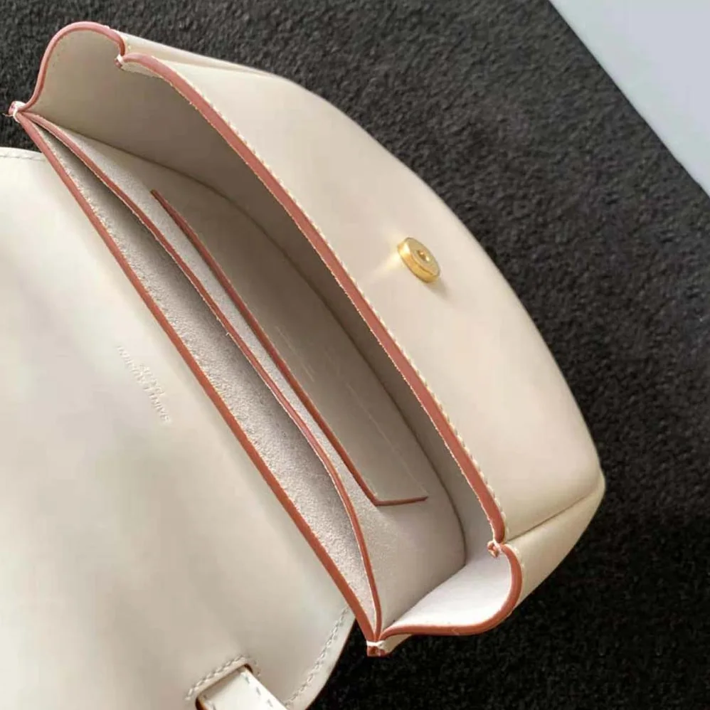 Saint Laurent YSL Kaia Small Satchel in Smooth Leather for Women in White
