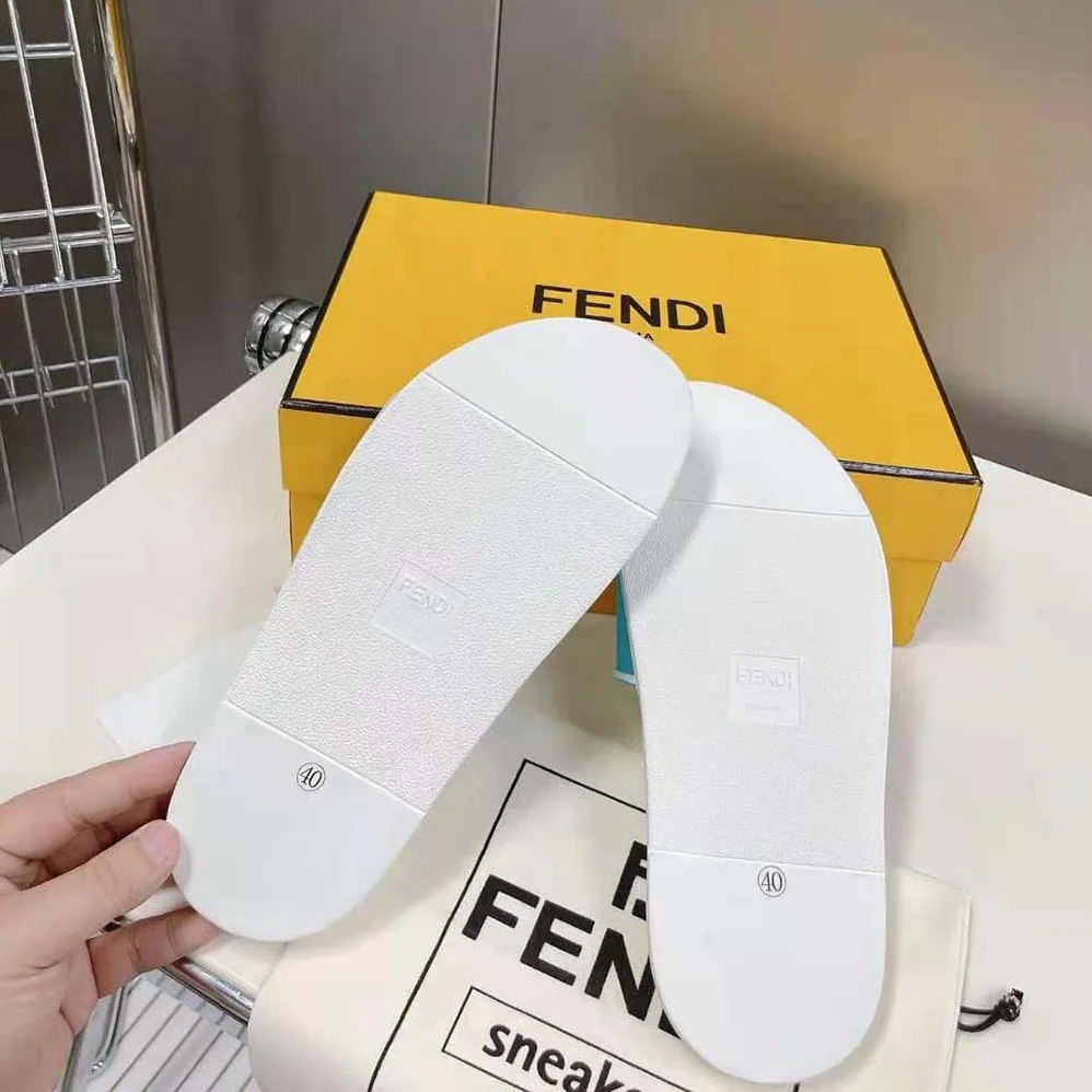 Fendi Baguette Slides Light Blue Rubber Slides for Men Fendi Baguette Slides Light Blue Rubber Slides for Men