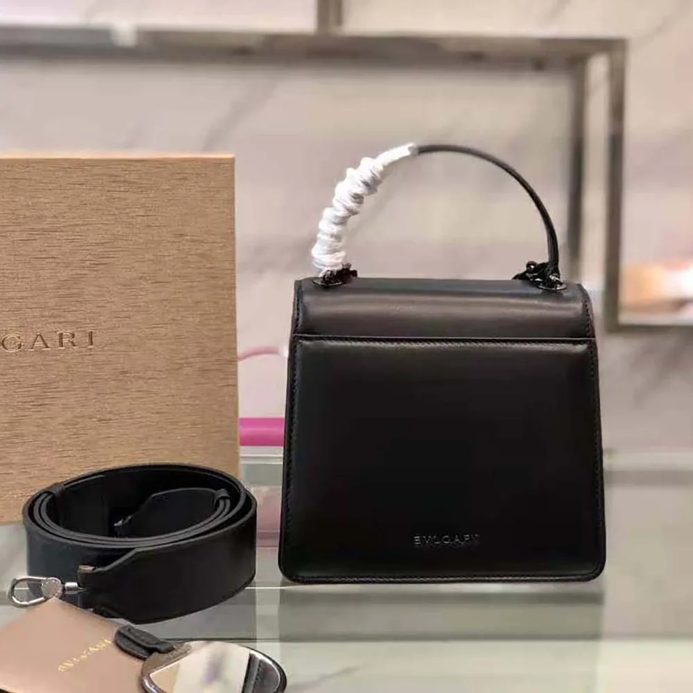 Bvlgari Serpenti Forever Top Handle Bag in Nappa Leather for Women in Black Bvlgari Serpenti Forever Top Handle Bag in Nappa Leather for Women in Black