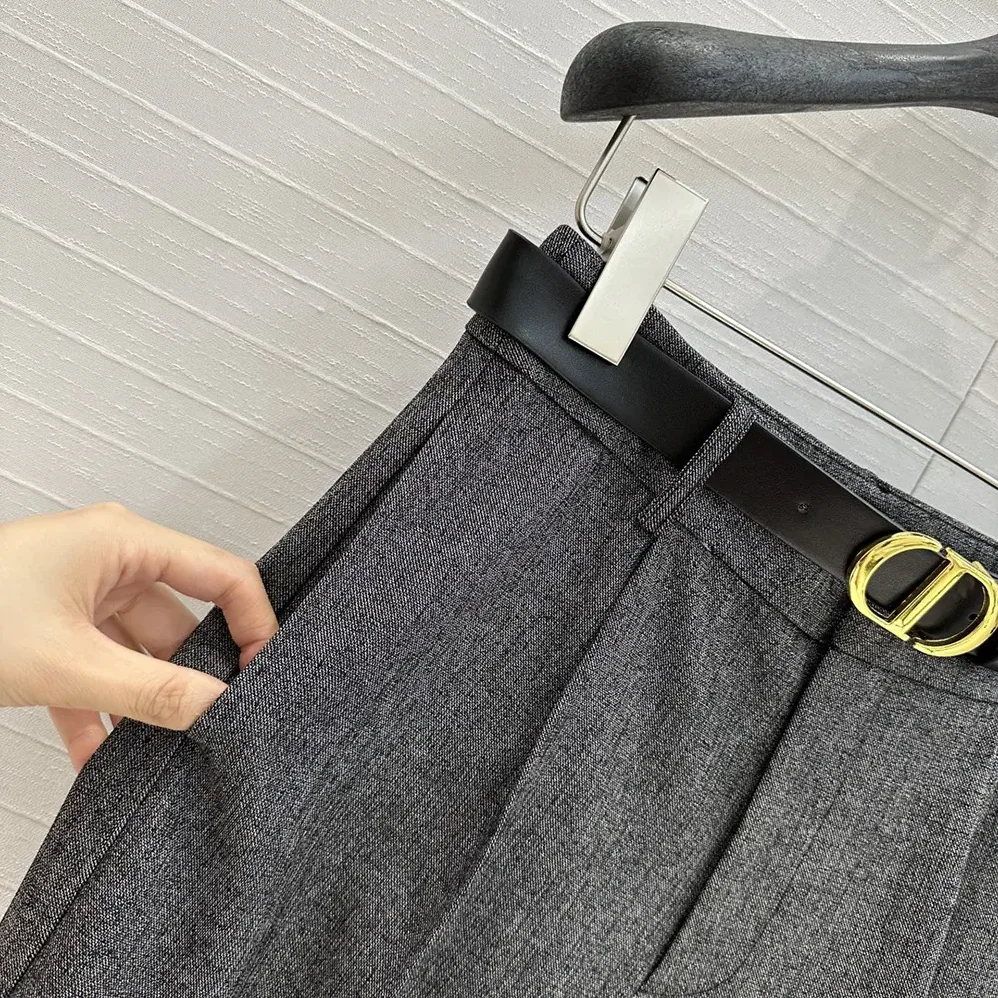 Dior Wide-Leg Pants Gray End-on for Women in End Virgin Wool