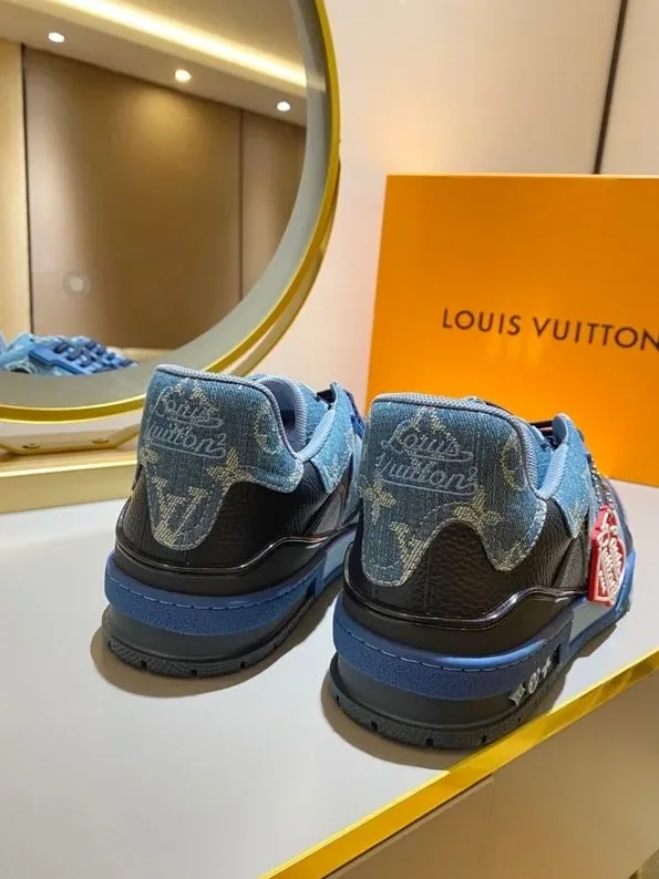 Louis Vuitton Trainer Sneaker Monogram Denim Blue Nigo/Virgil Abloh LV 1A9IQ9 Louis Vuitton Trainer Sneaker Monogram Denim Blue Nigo/Virgil Abloh LV 1A9IQ9