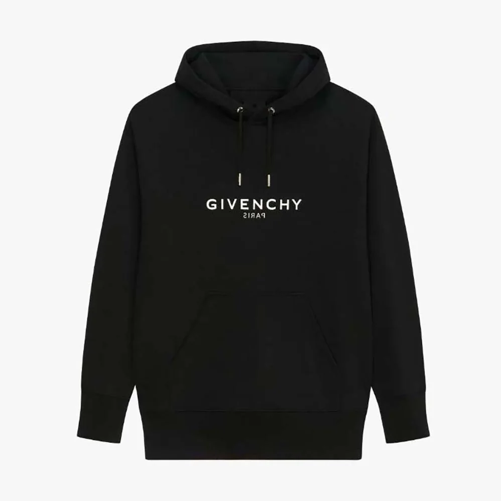 Givenchy Reverse Hoodie in Fleece for Women in Black Givenchy Reverse Hoodie in Fleece for Women in Black