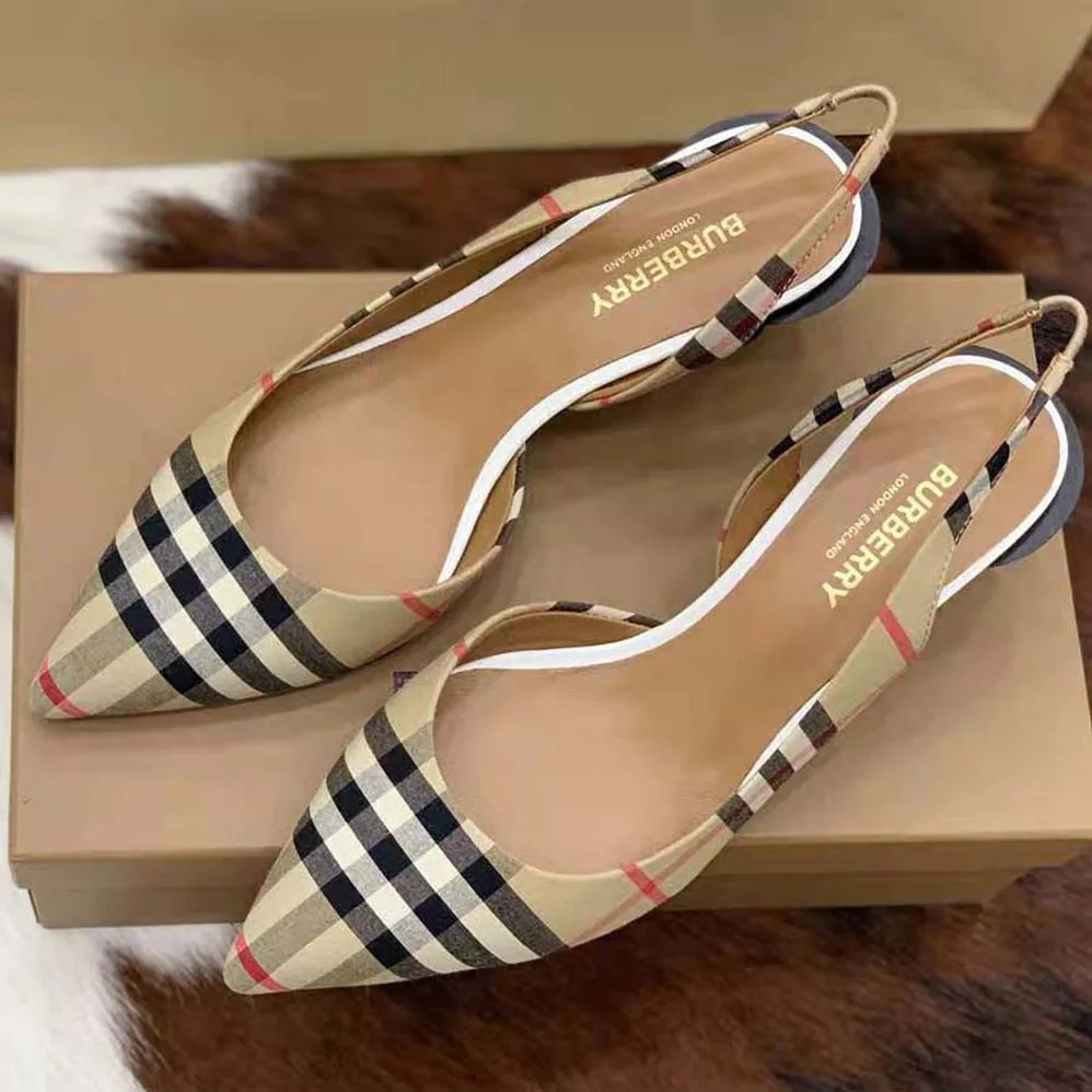 Burberry Vintage Check Slingback Pumps for Women