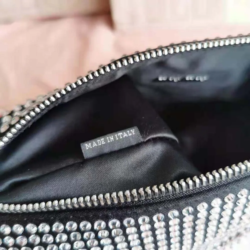 Miu Miu Spirit Satin Bag with Appliqués for Women in Black Miu Miu Spirit Satin Bag with Appliqués for Women in Black