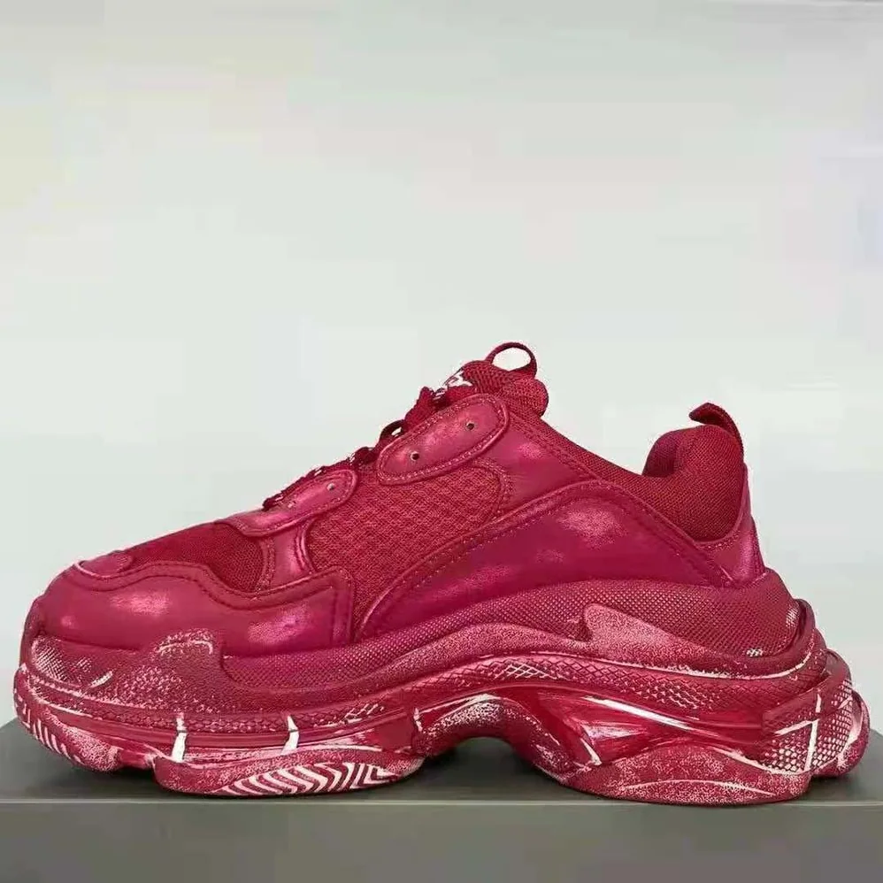 Balenciaga Triple S Faded Sneaker in Red for Women