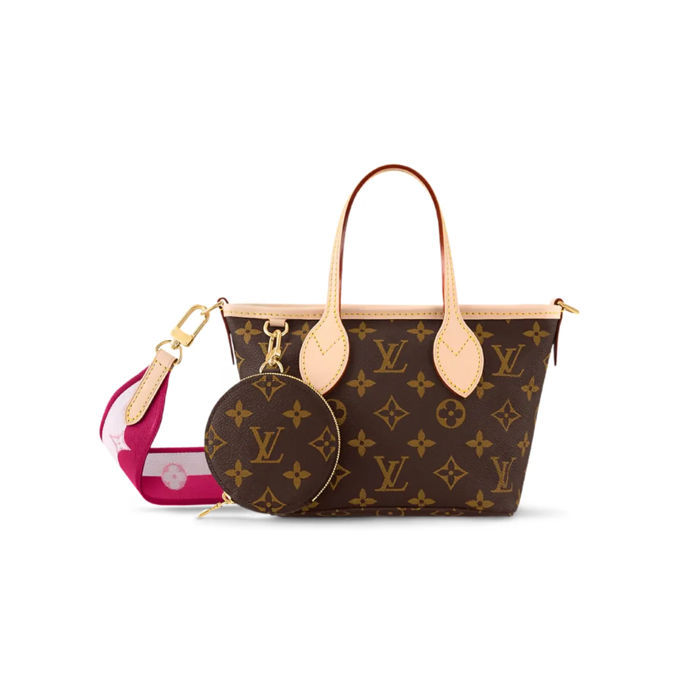 Louis Vuitton Neverfull BB Tote Bag in Pink Peony Gold Hardware
