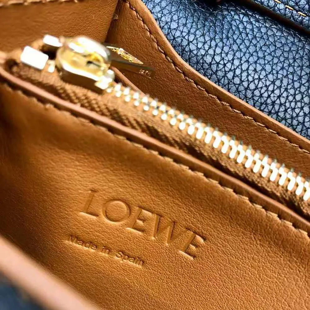 Loewe Mini Barcelona Soft Bag in Soft Grained Calfskin for Women in Black Loewe Mini Barcelona Soft Bag in Soft Grained Calfskin for Women in Black