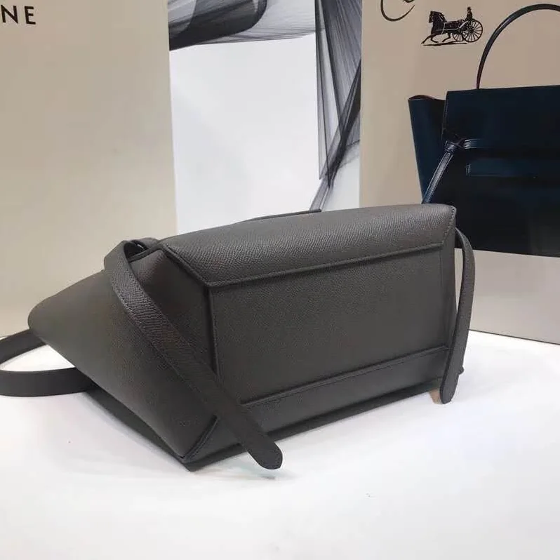 Celine Micro Belt Bag in Grained Calfskin for Women in Silver