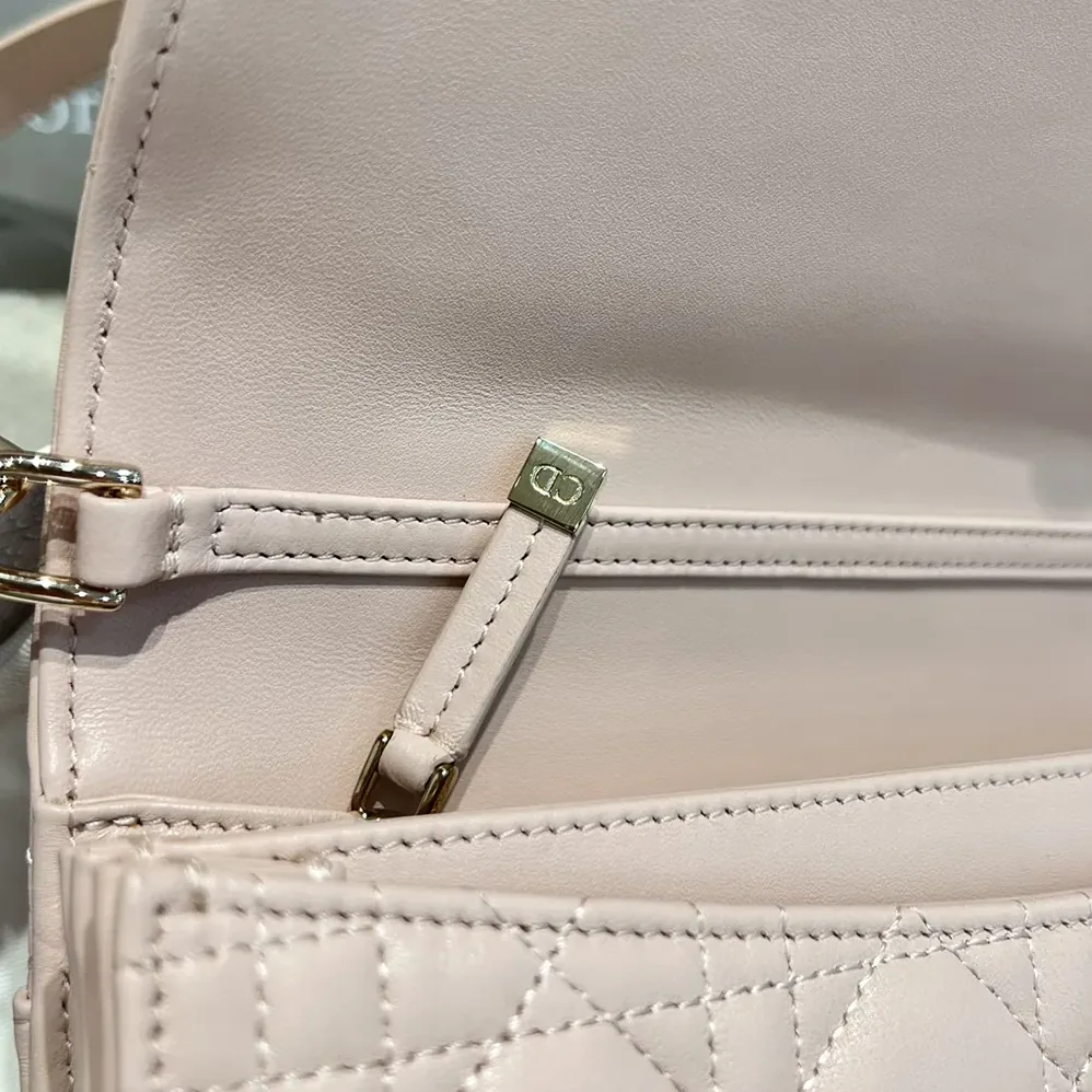 Dior My Dior Top Handle Bag Pink Cannage Lambskin for Women