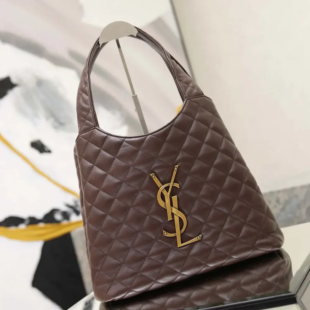 Saint Laurent YSL Icare Medium In Quilted Nappa Burgundy for Women Saint Laurent YSL Icare Medium In Quilted Nappa Burgundy for Women